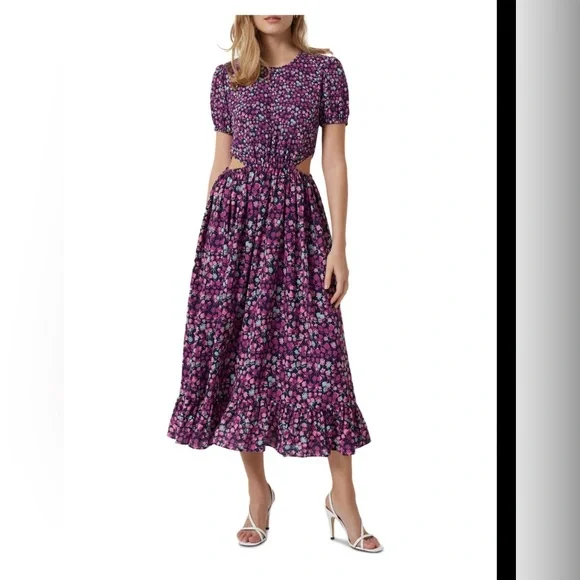 French Connection Bethany Verona Cut Out Dress Size 10 - Picture 1 of 8